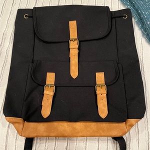 DSW black canvas backpack